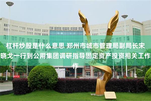 杠杆炒股是什么意思 郑州市城市管理局副局长宋晓戈一行到公用集团调研指导固定资产投资相关工作