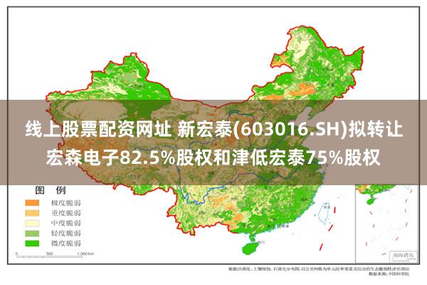 线上股票配资网址 新宏泰(603016.SH)拟转让宏森电子82.5%股权和津低宏泰75%股权